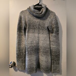 Rue21 Heathered Fuzzy Gray Cowl Neck Sweater